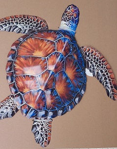 metal sea turtle wall art  15"     cb1772316