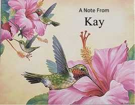 hummingbirds & flowers personalized notes  n-16