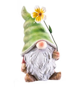 green hat gnome w/flower                        osw15220338