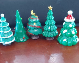 med new christmas trees set of 5
