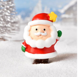 miniature 1 1/2" santa with star on hat      star santa