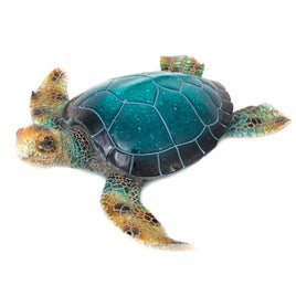 blue resin sea turtle large firguine 15"                      ww-311