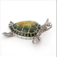 green resin sea turtle shell trinket dish                     ww-353g-8