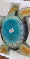 blue resin sea turtle large firguine 15"                      ww-311