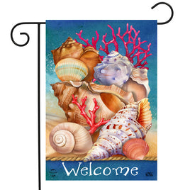 Welcome to Shell Beach Garden Flag