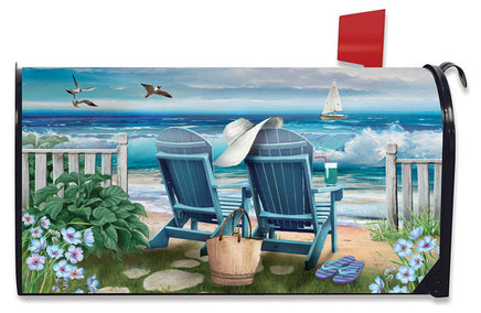 Seaside Relaxing Escape Mailbox Cover       