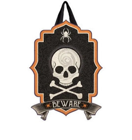 skeleton beware door decor                dd3128