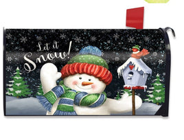 snowtime snowman mailbox cover       mc5-9454