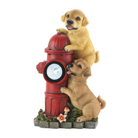 Solar Resin Dogs on Fire Hydrant  