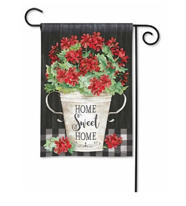sweet home geraniums garden flag                sd-33196
