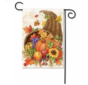 thanksgiving cornucopia garden  garden flag                    sd-36911