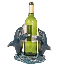 twin dolphins wine bottle holder            ww-680-24