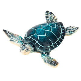 blue resin sea turtle figurine   5"                       ww-242b