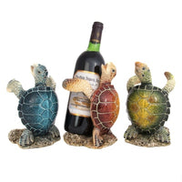 orange resin turtle wine bottle holder                ww-400or