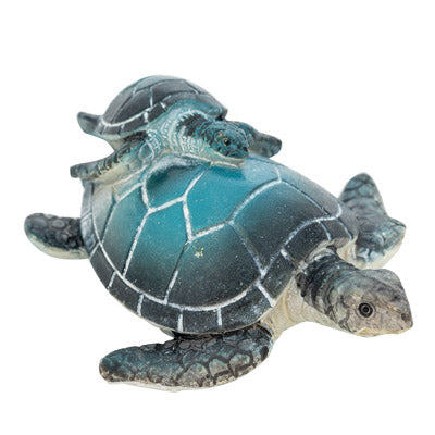 mama and baby resin sea turtles               ww-671-3