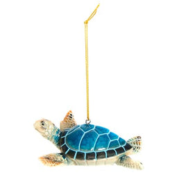 hanging blue resin sea turtle                        x-364-4