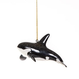 hanging orca killer whale ornament                 x-375-4
