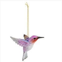 hanging hummingbirds              x-542-4 1) x-512-p   pink/purple hummingbird
