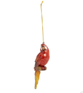 hanging red parrot ornament           x-545-4