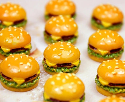 tiny hamburgers set of 4                         hamburger