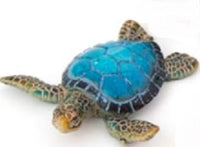 resin sea turtles figurines 5.5"              ww-348 1) ww-348-b  blue 5" sea turtle