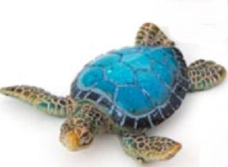 resin sea turtles figurines 5.5"              ww-348 1) ww-348-b  blue 5" sea turtle